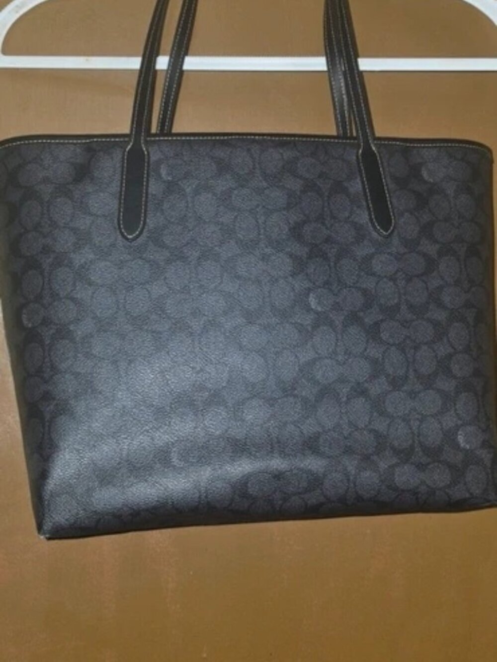 COACH Halloween Black Cat Moon Signature City Tote Bag - Picture 2 of 5
